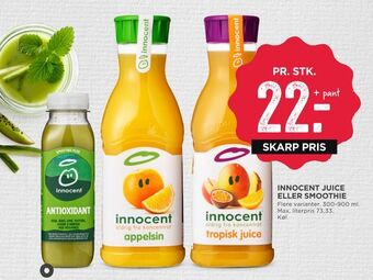 MENY Innocent juice eller smoothie tilbud