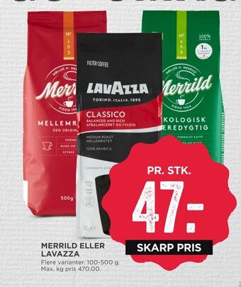 MENY Merrild eller lavazza tilbud