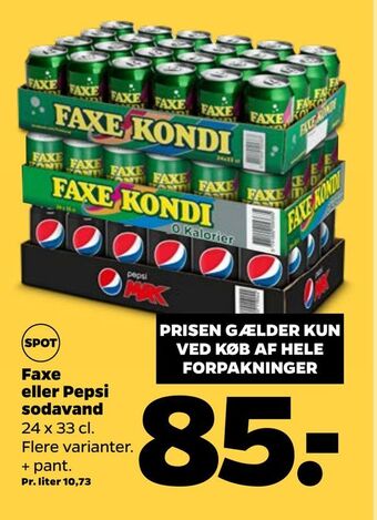 Netto Faxe eller pepsi sodavand tilbud