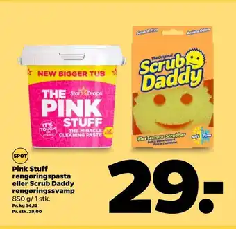 Pink stuff rengøringspasta eller scrub daddy rengøringssvamp