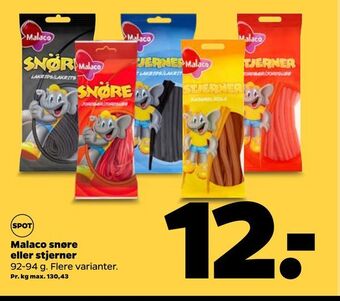 Netto Malaco snøre eller stjerner tilbud