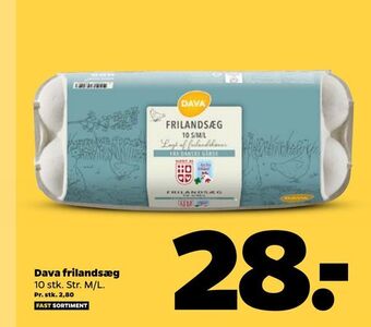 Netto Dava frilandsæg tilbud