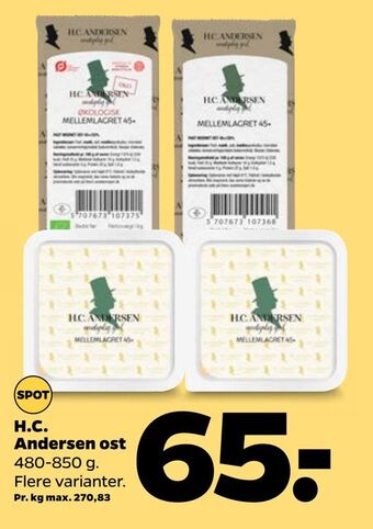 Netto H.c andersen ost tilbud