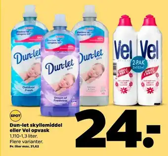 Netto Dun-let skyllemiddel eller vel opvask tilbud