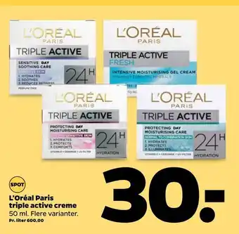 Netto L'oréal paris triple active creme tilbud