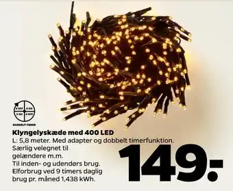 Netto Klyngelyskæde med 400 led tilbud