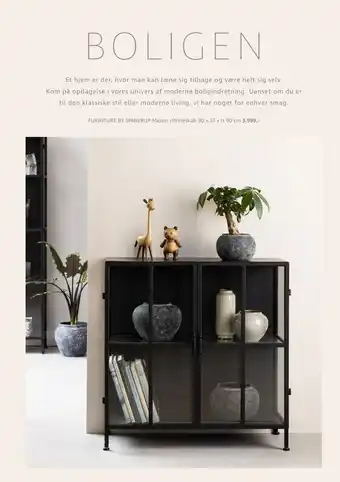 Sinnerup Furniture by sinnerup mason vitrineskab 90 x 37 x h 90 cm tilbud