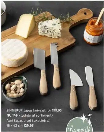 Auri tapas bræt i akacie træ
