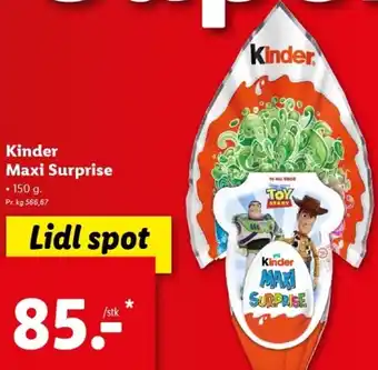 Lidl Kinder Maxi Surprise 150g tilbud