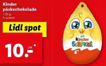 Lidl Kinder Påskechokolade 50g tilbud