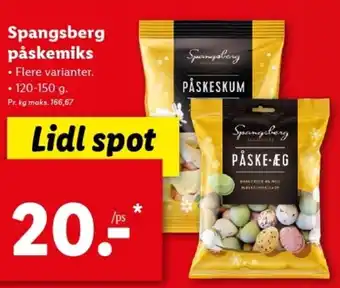 Lidl Spangsberg Påskemiks 120-150g tilbud
