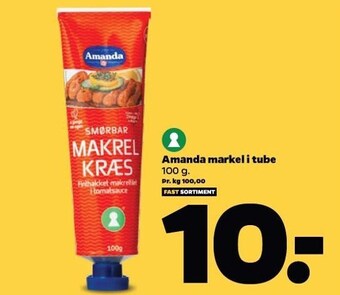 Netto Amanda makrel i tube tilbud