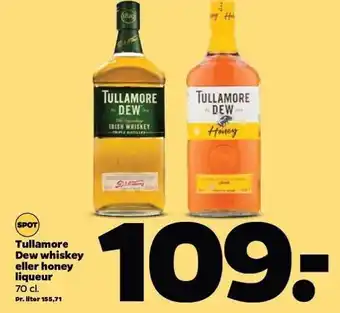 Netto Tullamore dew whiskey el. honey liqueur tilbud