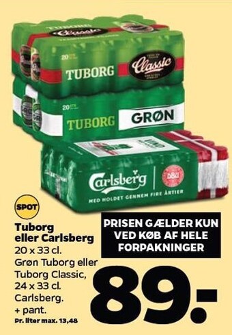 Netto Tuborg el. carlsberg tilbud