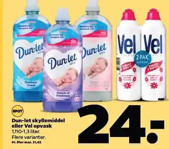 Netto Dun-let skyllemiddel el. vel opvask tilbud