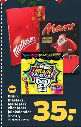 Netto Brain blasterz, maltesers el. mars julekalender tilbud