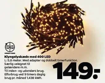 Netto Klyngelyskæde m. 400 led tilbud