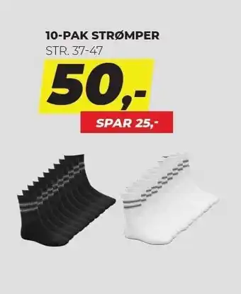 Dansk Outlet 10-pak strømper tilbud