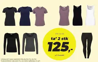 Dansk Outlet 2 stk. t-shirt, bluse, top el. leggings tilbud