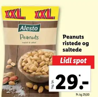 Lidl Peanuts ristede og saltede tilbud