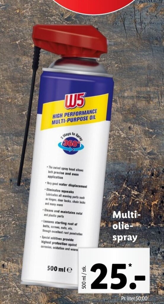 Multi olie spray tilbud hos Lidl