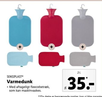 Lidl Sensiplast Varmedunk tilbud