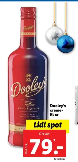 Lidl Dooley's creme likør tilbud