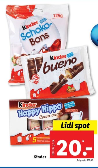 Lidl Kinder tilbud