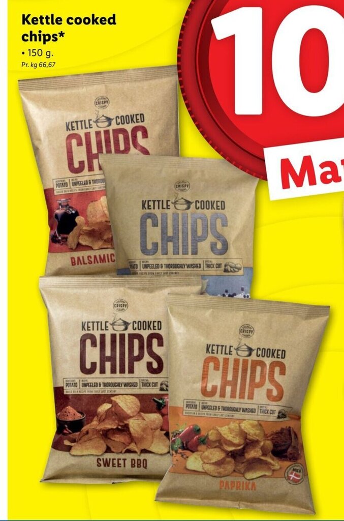 Kettle Cooked chips tilbud hos Lidl
