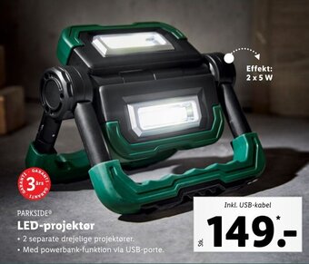 Lidl Parkside LED-projektør tilbud