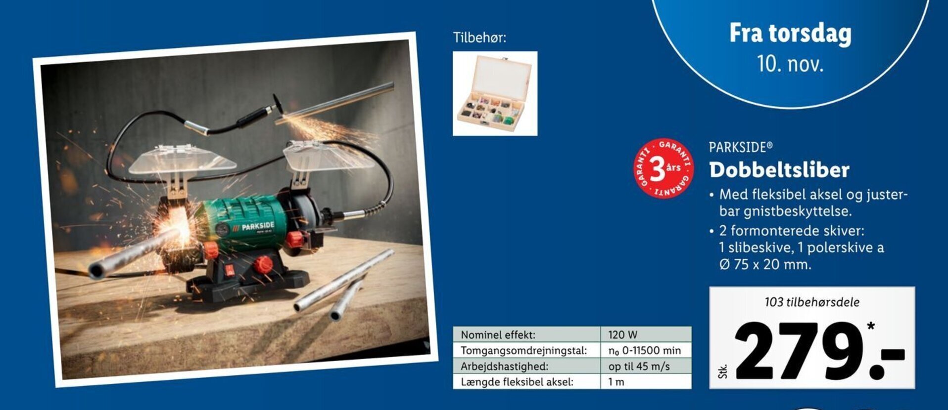 Parkside Dobbeltsliber tilbud hos Lidl