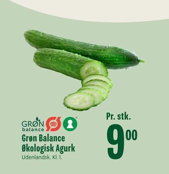 Min Købmand Grøn balance økologisk agurk tilbud