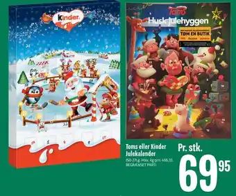 Min Købmand Toms eller kinder julekalender tilbud