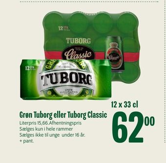 Min Købmand Grøn tuborg eller tuborg classic tilbud