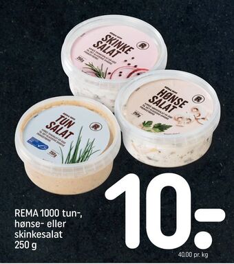 REMA 1000 Rema 1000 tun-, hønse- eller skinkesalat tilbud