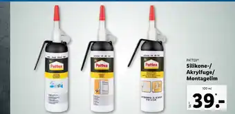 Pattex Silikone-/ Akrylfuge/ Montagelim