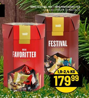 Priss Toms festival mix / toms mini favoritter tilbud