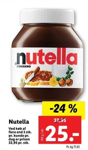 Lidl Nutella tilbud