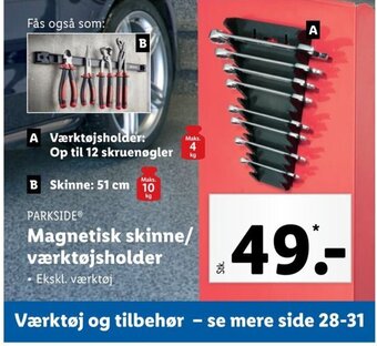 Parkside Magnetisk skinne/ værktøjsholder