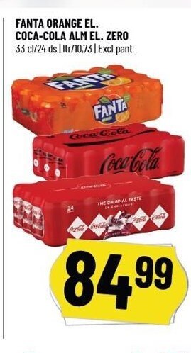 Løvbjerg Fanta orange el. coca-cola alm. el. zero tilbud