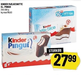 Løvbjerg Kinder mælkesnitte el. pingui tilbud