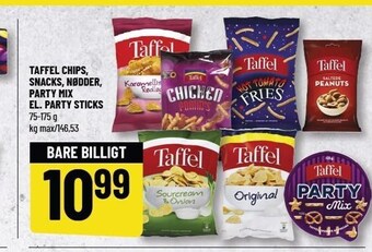 Løvbjerg Taffel chips, snacks, nødder, party mix el party sticks tilbud