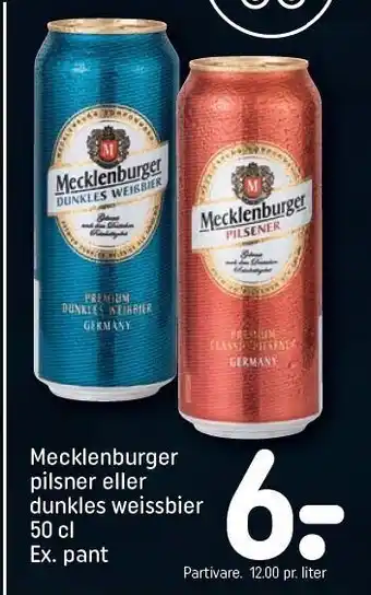 REMA 1000 Meckenburger pilsner el. dunkles weissbier tilbud