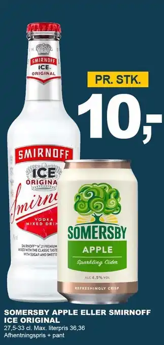 Let-Køb Somersby apple el. smirnoff ice original tilbud