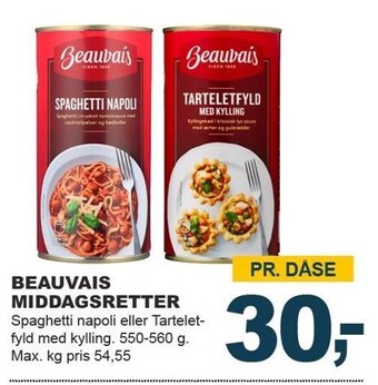 Let-Køb Beauvais middagsretter tilbud