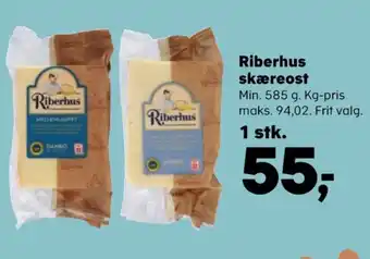 Kvickly Riberhus skæreost danbo mellemlagret 30+ tilbud