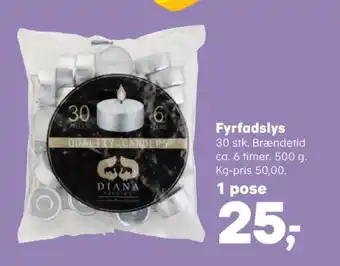 Diana lys fyrfadslys