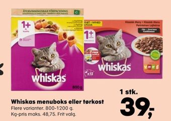 Kvickly Whiskas kattefoder tilbud