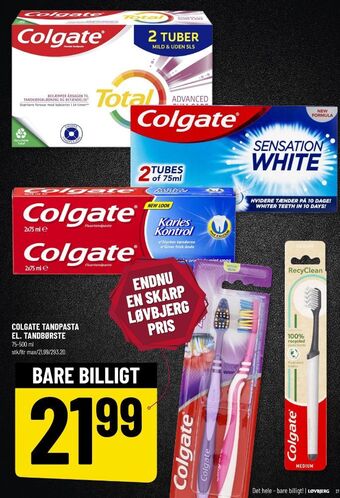 Løvbjerg Colgate tandpasta tilbud