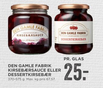 MENY Den gamle fabrik kirsebærsauce tilbud